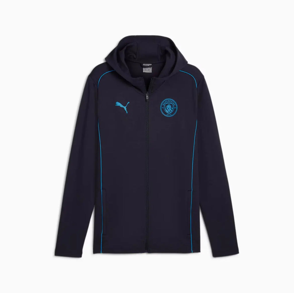 Puma Giacca Tuta Casual Hoodie MCFC Manchester City 2024/2025 Blu Navy Fairplay Store Cosenza
