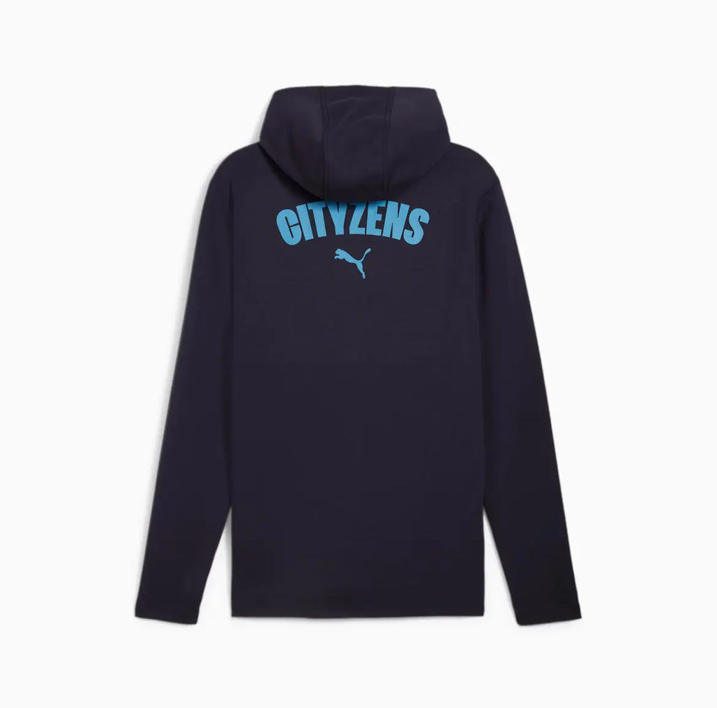 Puma Giacca Tuta Casual Hoodie MCFC Manchester City 2024/2025 Blu Navy Fairplay Store Cosenza