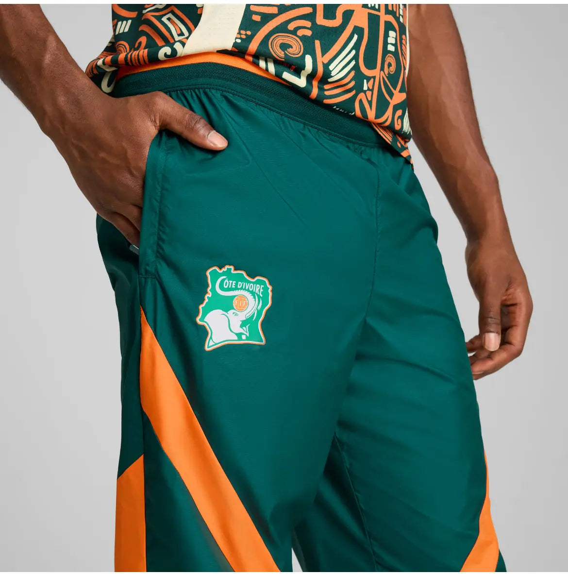 Puma Pantalone Tuta FIF Costa d'Avorio Pre Match Woven Pants 2025 Fairplay Store Cosenza