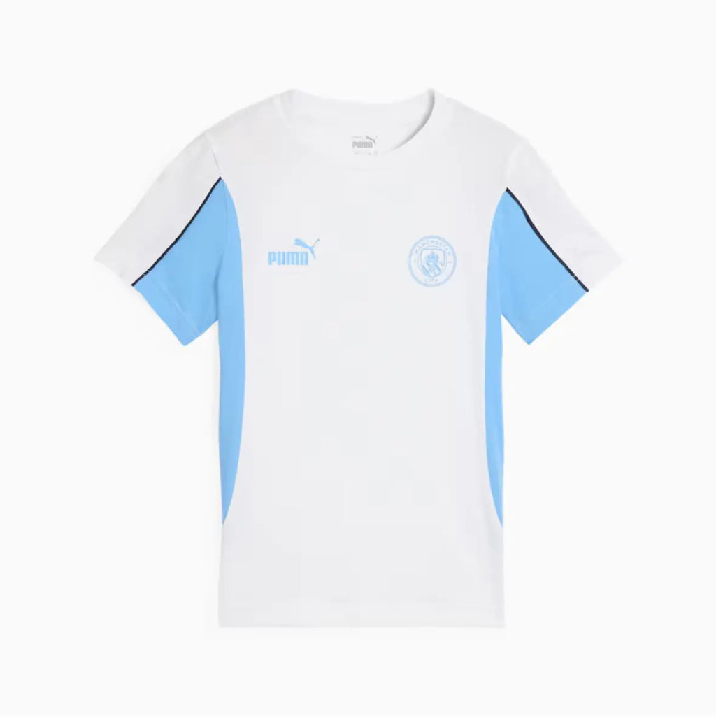 Puma Tee Maglietta MCFC FtblARCHIVE Manchester City Bianca Azzurra 2024/2025 Fairplay Store Cosenza