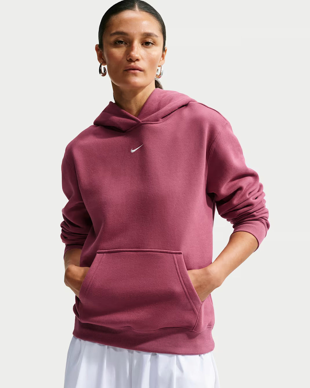 Nike Felpa Donna con Cappuccio Studio Fleece Medium Weight IM8100-654 Rosa