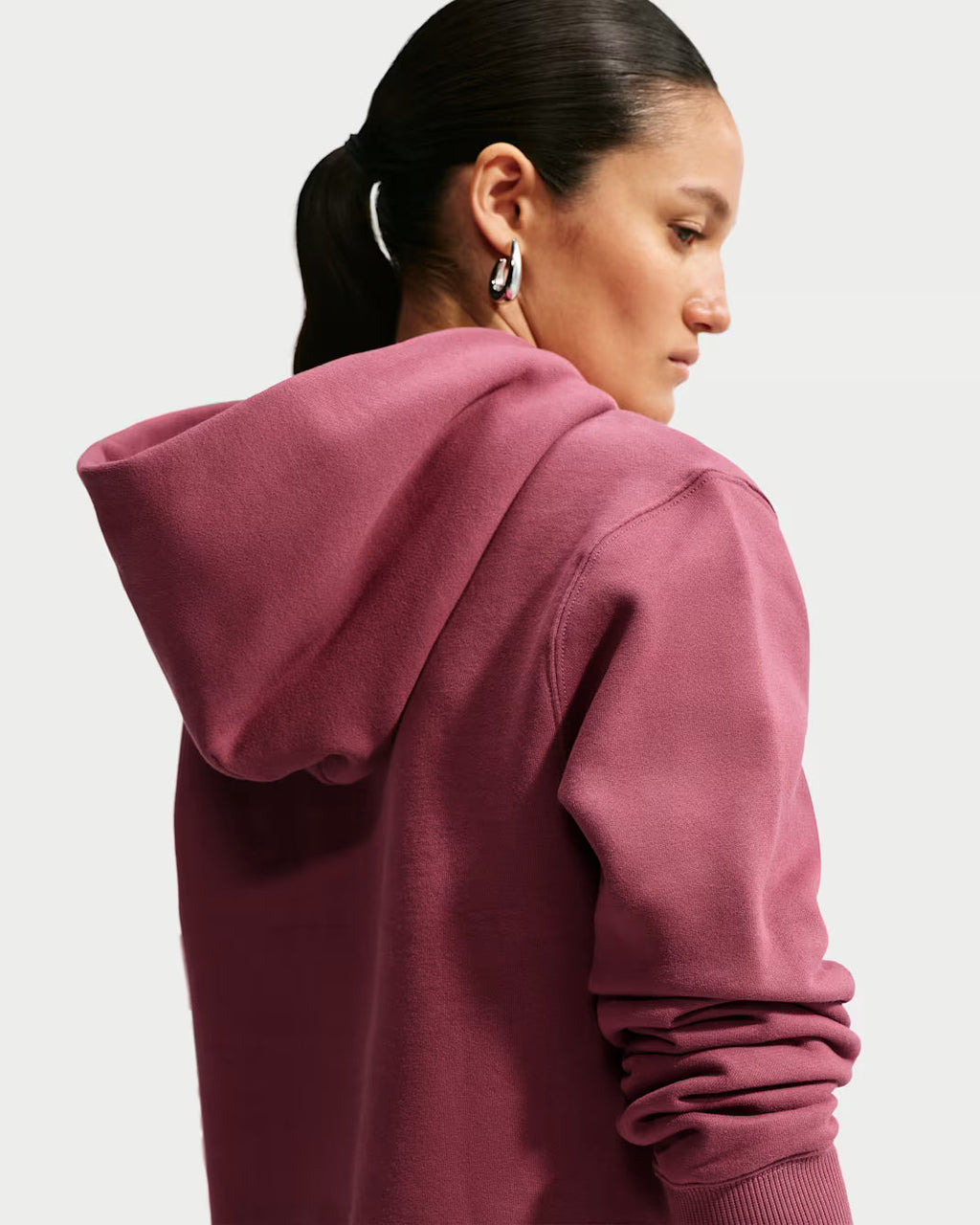 Nike Felpa Donna con Cappuccio Studio Fleece Medium Weight IM8100-654 Rosa