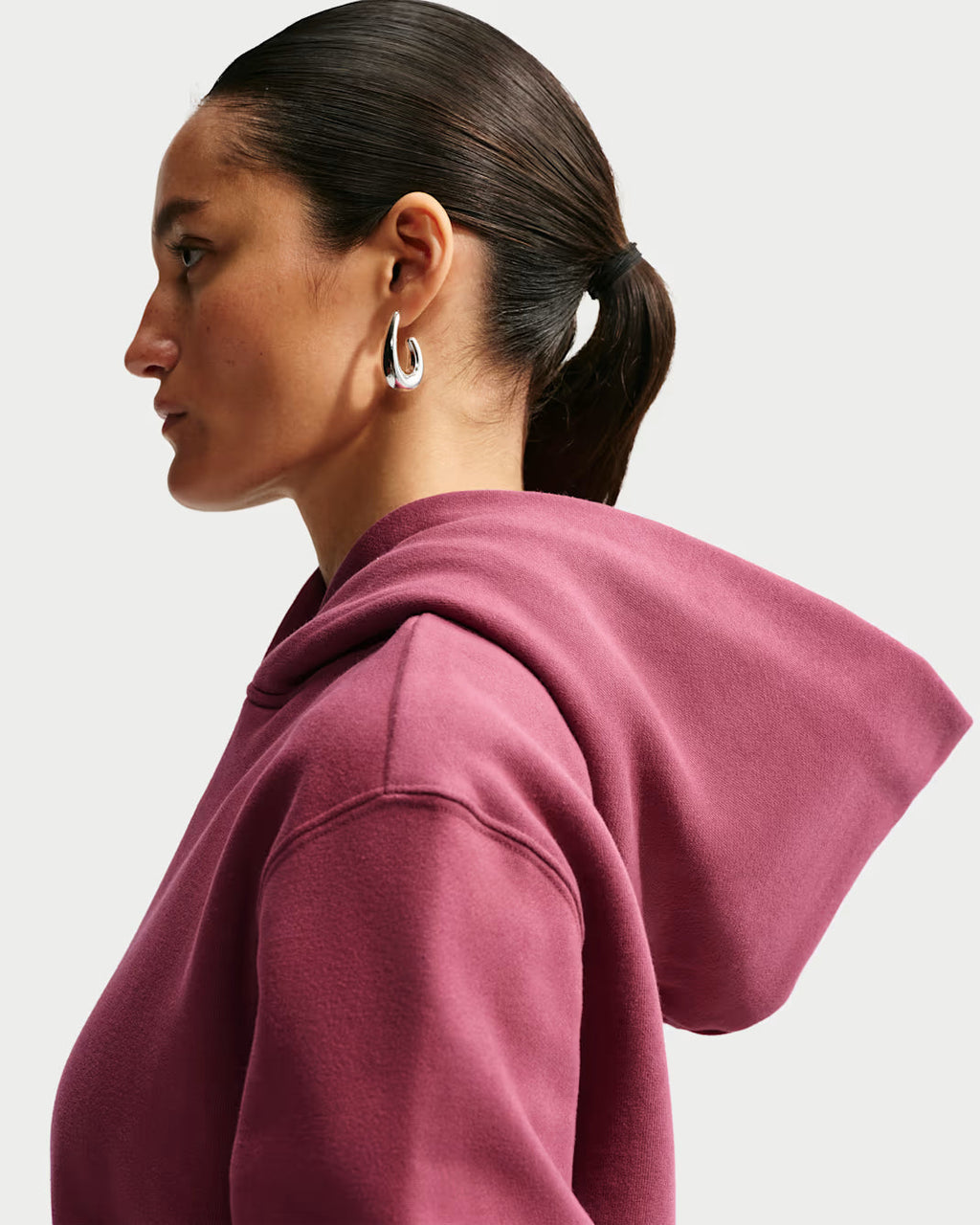 Nike Felpa Donna con Cappuccio Studio Fleece Medium Weight IM8100-654 Rosa
