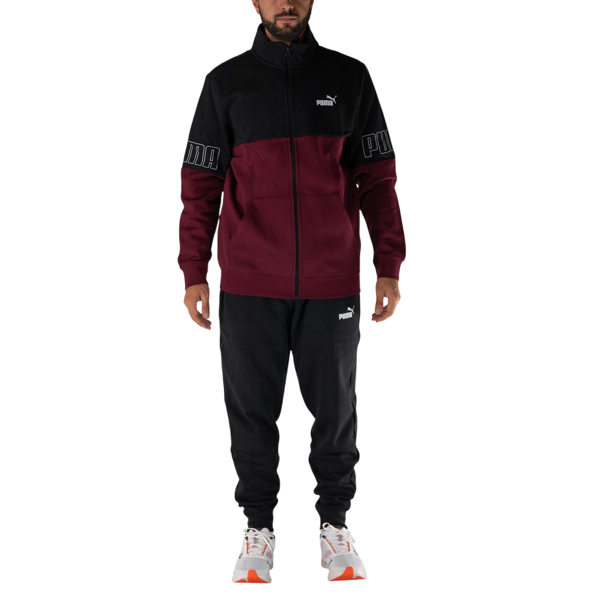 Puma Tuta Uomo Colorblock  691994-96 Rubino/Nero