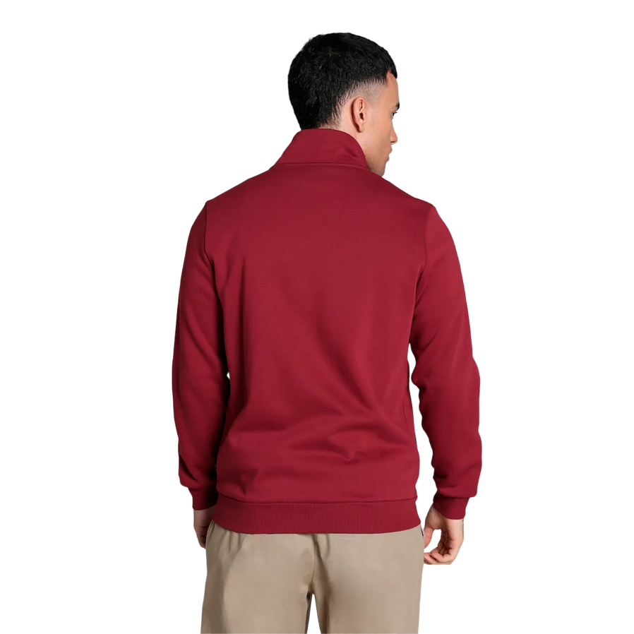 Puma tuta da uomo in cotone con cerniera Clean Sweat Suit FL 585841-13 rosso scuro-nero