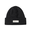 RB5001A | MONVISO Mixed Wool Double Layer Knitted Cap Made in Italy. Color Black - One Size