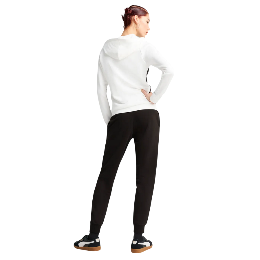 Puma tuta sportiva da donna con cappuccio 685077-02 bianco-nero