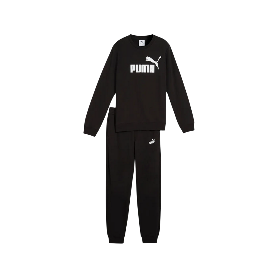 Puma tuta spotiva con felpa girocollo junior 686296-01 nero