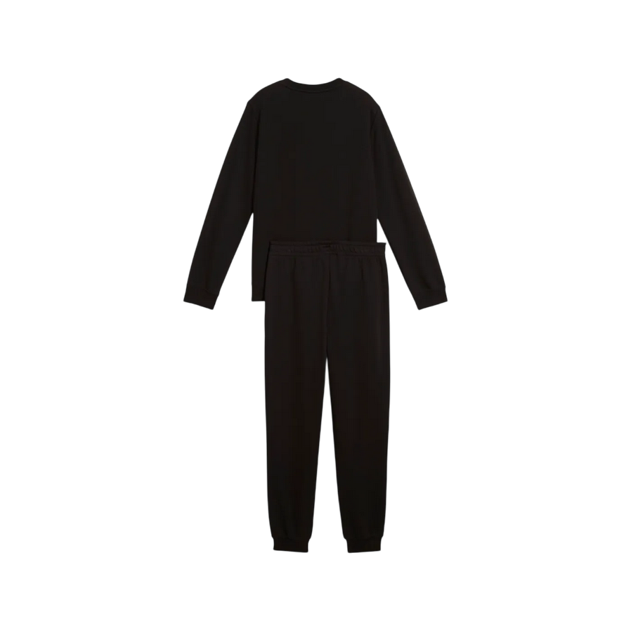 Puma tuta spotiva con felpa girocollo junior 686296-01 nero