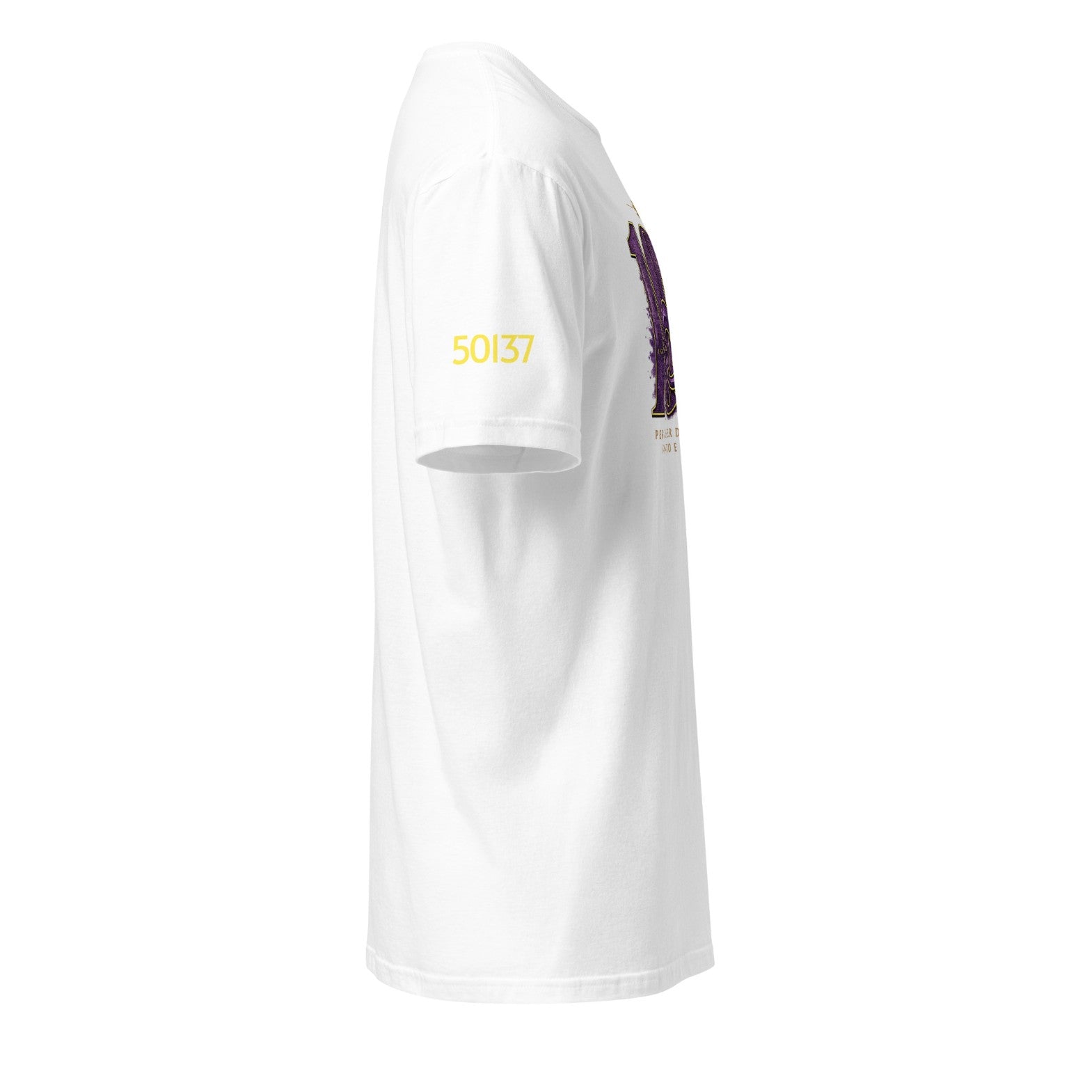 T-shirt bianca Centenario Fiorentina versione 2 vista laterale 50137