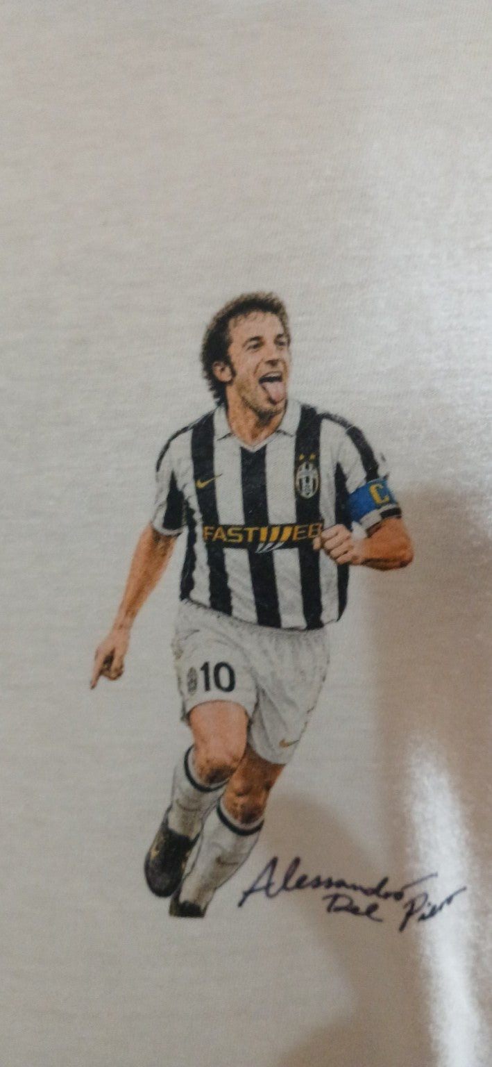 Dettaglio della stampa GALESPORT Alessandro Del Piero numero 10 con esultanza della lingua