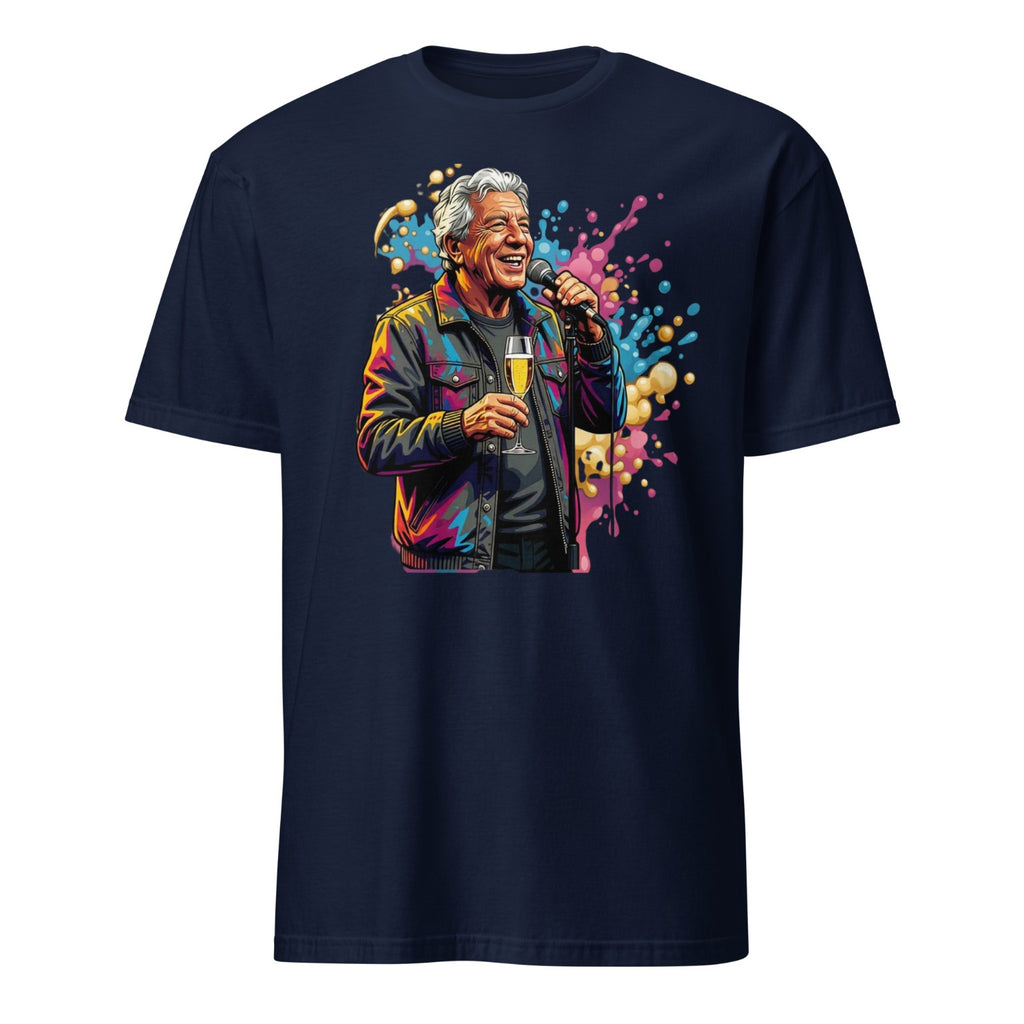 Mockup T-shirt blu GALESPORT ispirata a Peppino di Capri e Champagne