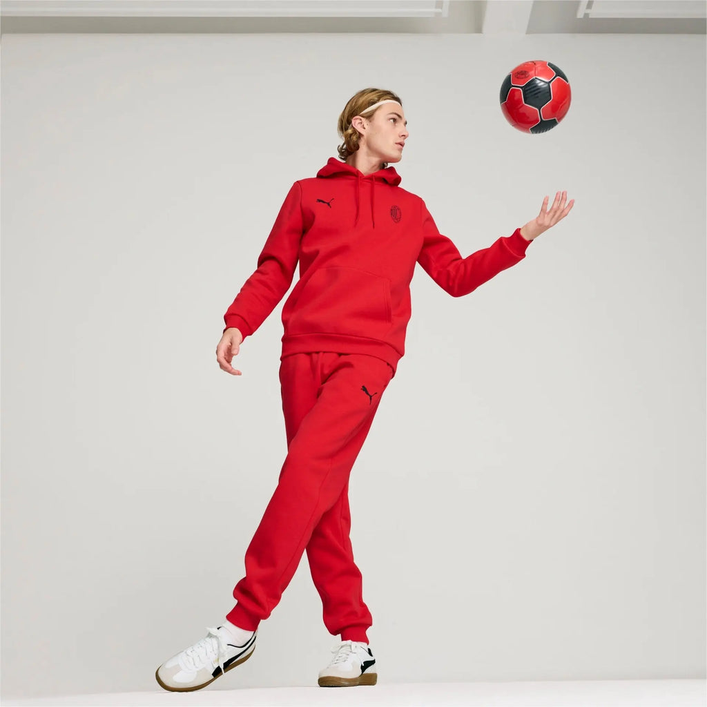 Puma Felpa Essentials Hoodie AC Milan Cappuccio Rossa 2024/2025 Fairplay Store Cosenza