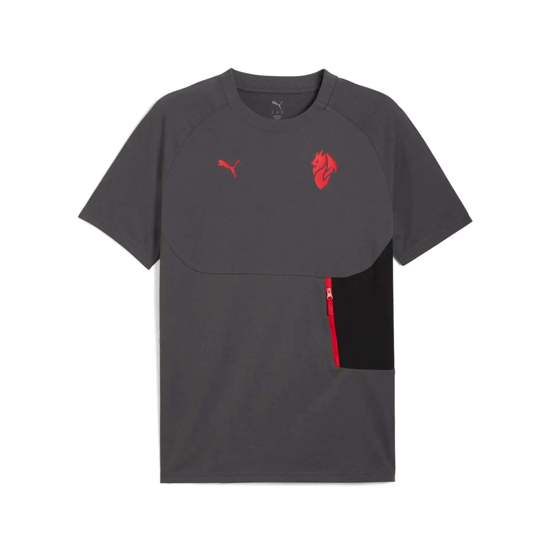 Puma Maglia Calcio Casual Pumatech Pocket Tee Milan Grigio ACM 2025/2026 Fairplay Store Cosenza