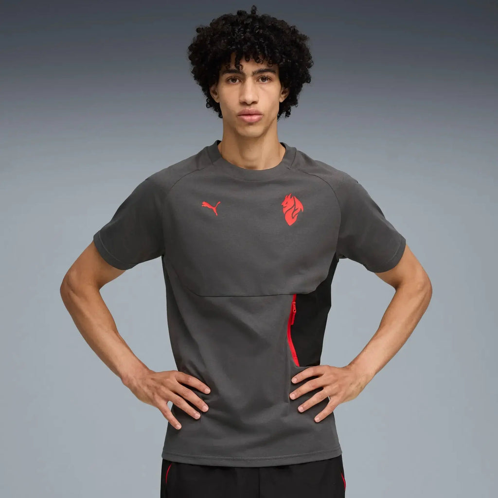 Puma Maglia Calcio Casual Pumatech Pocket Tee Milan Grigio ACM 2025/2026 Fairplay Store Cosenza