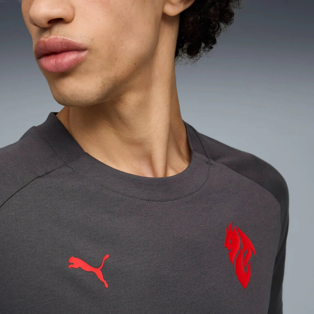 Puma Maglia Calcio Casual Pumatech Pocket Tee Milan Grigio ACM 2025/2026 Fairplay Store Cosenza