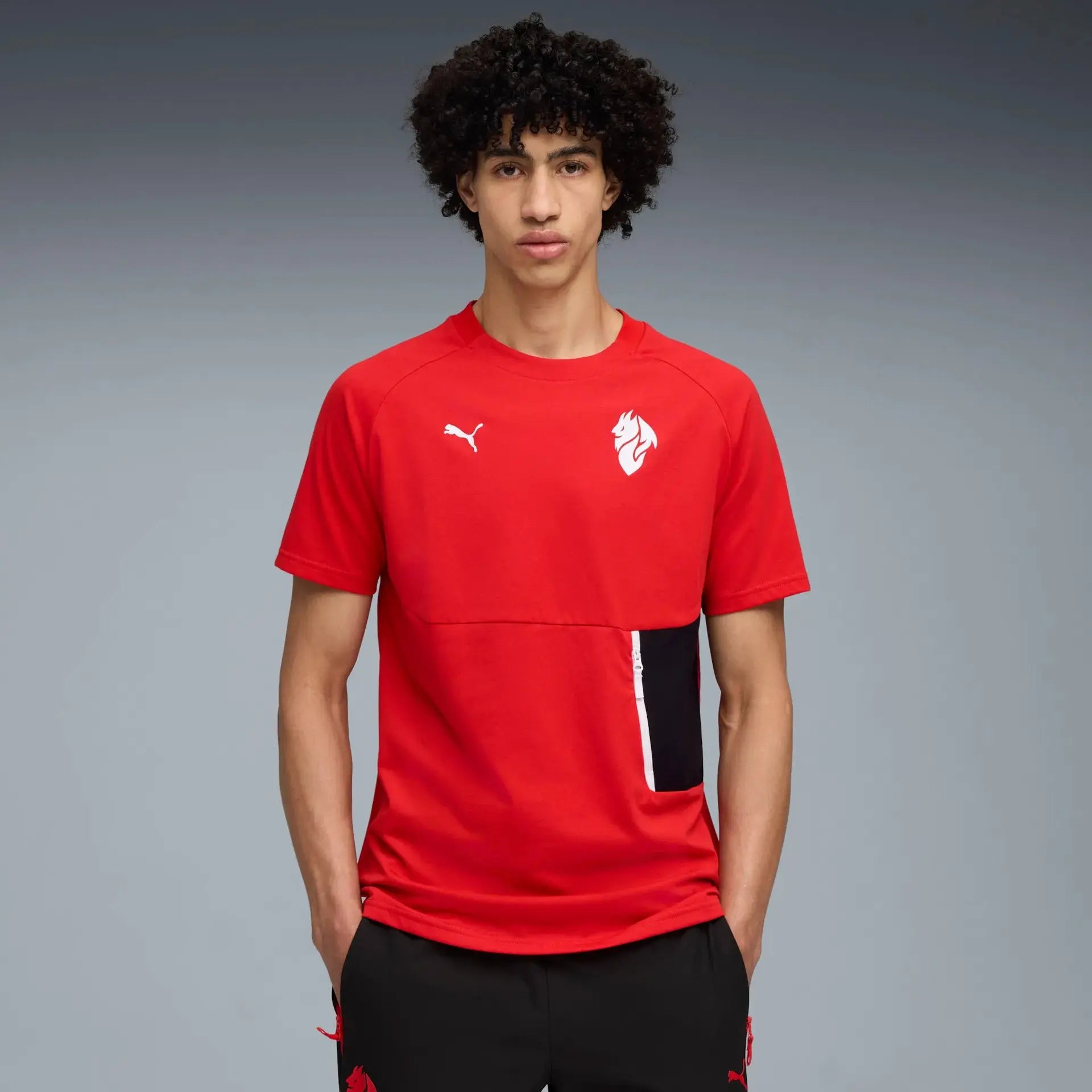 Puma Maglia Calcio Casual Pumatech Pocket Tee Milan Rossa ACM 2025/2026 Fairplay Store Cosenza