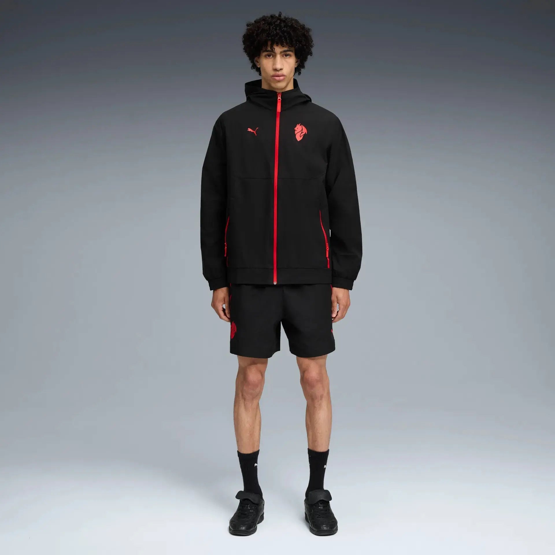 Puma ACM Pantaloncino Pumatech Relaxed Shorts Milan Nero con Tasche 2025/2026 Fairplay Store Cosenza