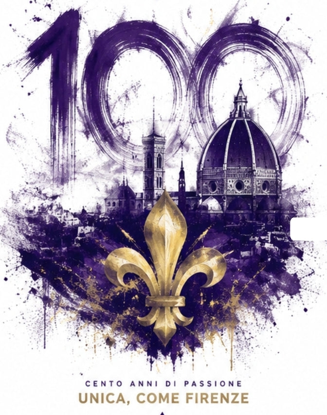 Grafica Firenze 100 Centenario Viola 1926-2026 per tote bag