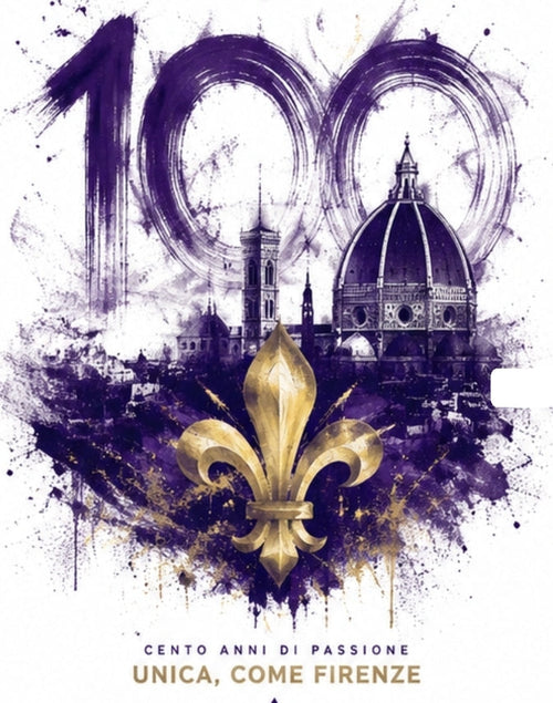 Grafica Firenze 100 Centenario Viola 1926-2026 per tote bag