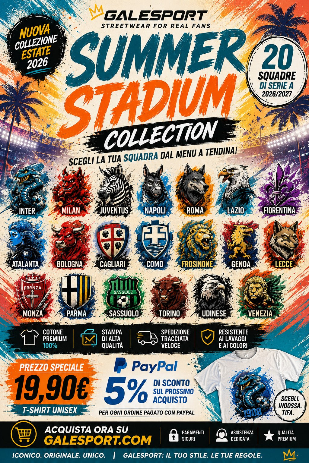 Summer Stadium Collection GALESPORT - 20 squadre, prezzo 19,90 euro
